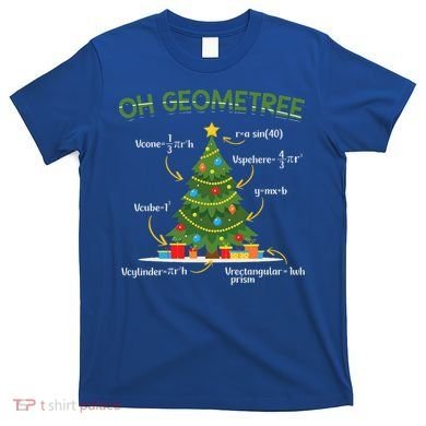 Geometree Christmas Tree Math Lover Mathematician Christmas T-Shirt