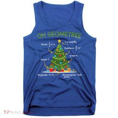 Geometree Christmas Tree Math Lover Mathematician Christmas Tank Top
