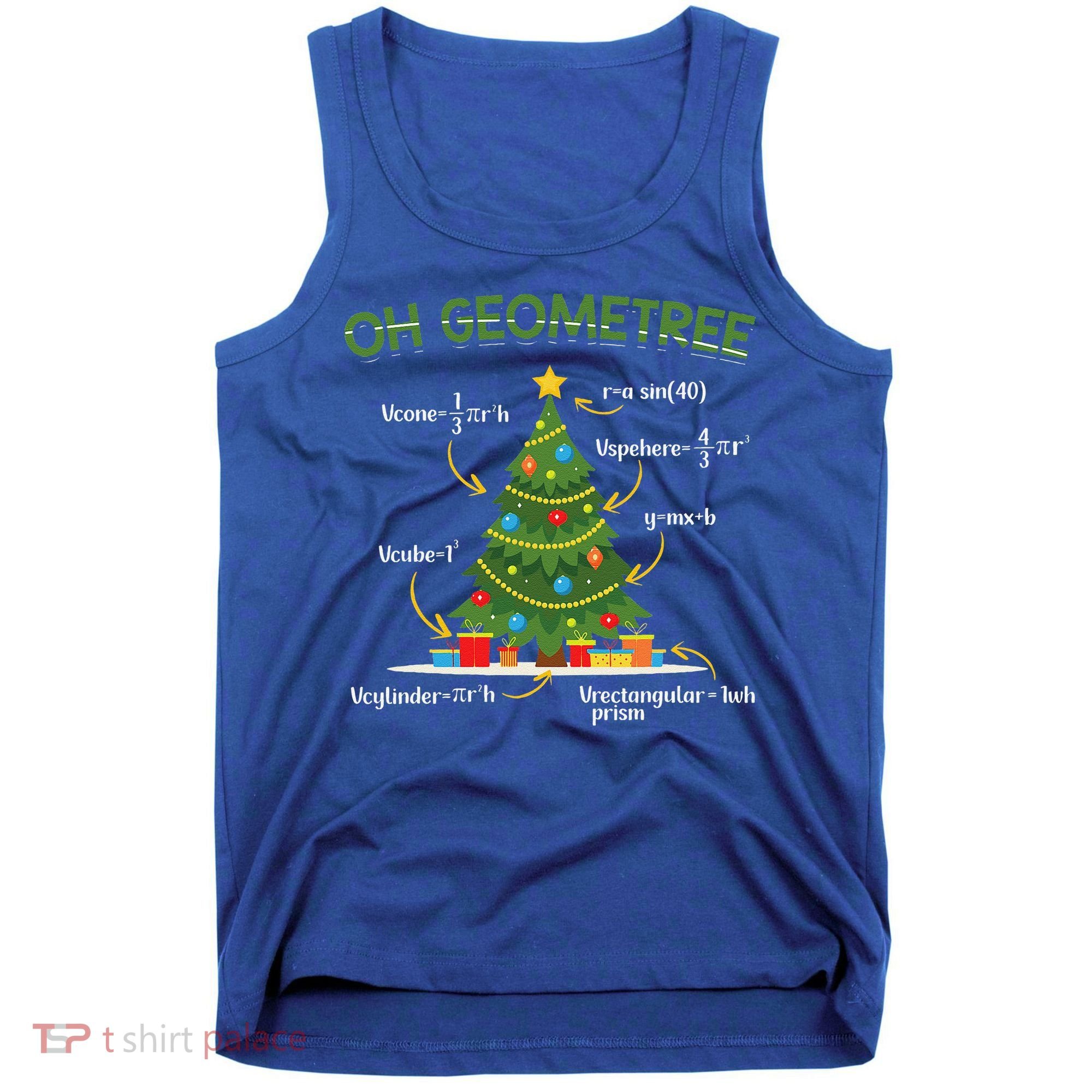 Geometree Christmas Tree Math Lover Mathematician Christmas Tank Top