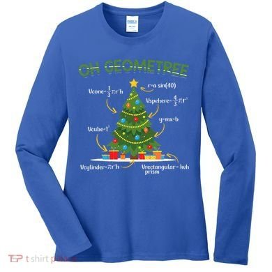 Geometree Christmas Tree Math Lover Mathematician Christmas Women's Long Sleeve Shirt