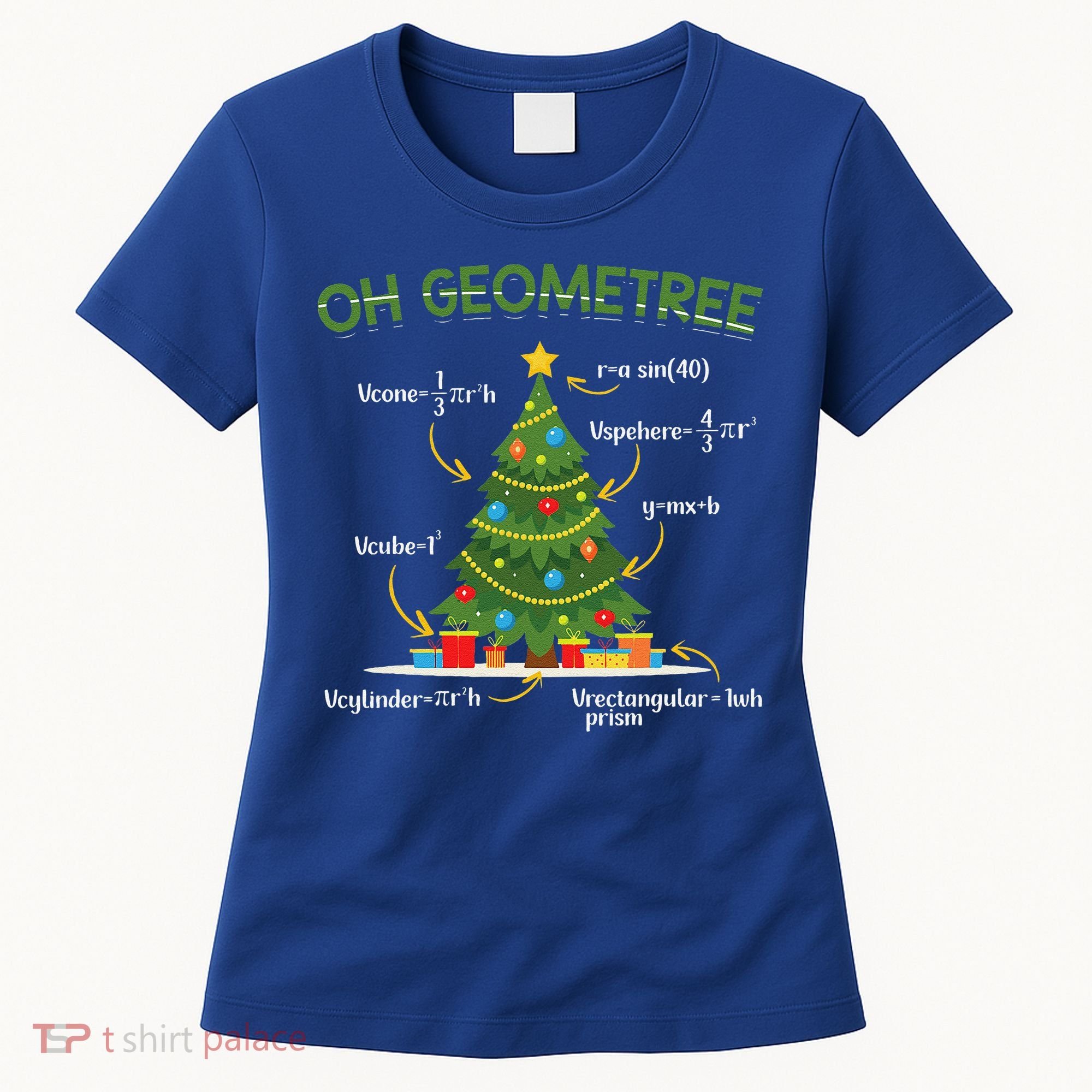 Geometree Christmas Tree Math Lover Mathematician Christmas Women's T-Shirt