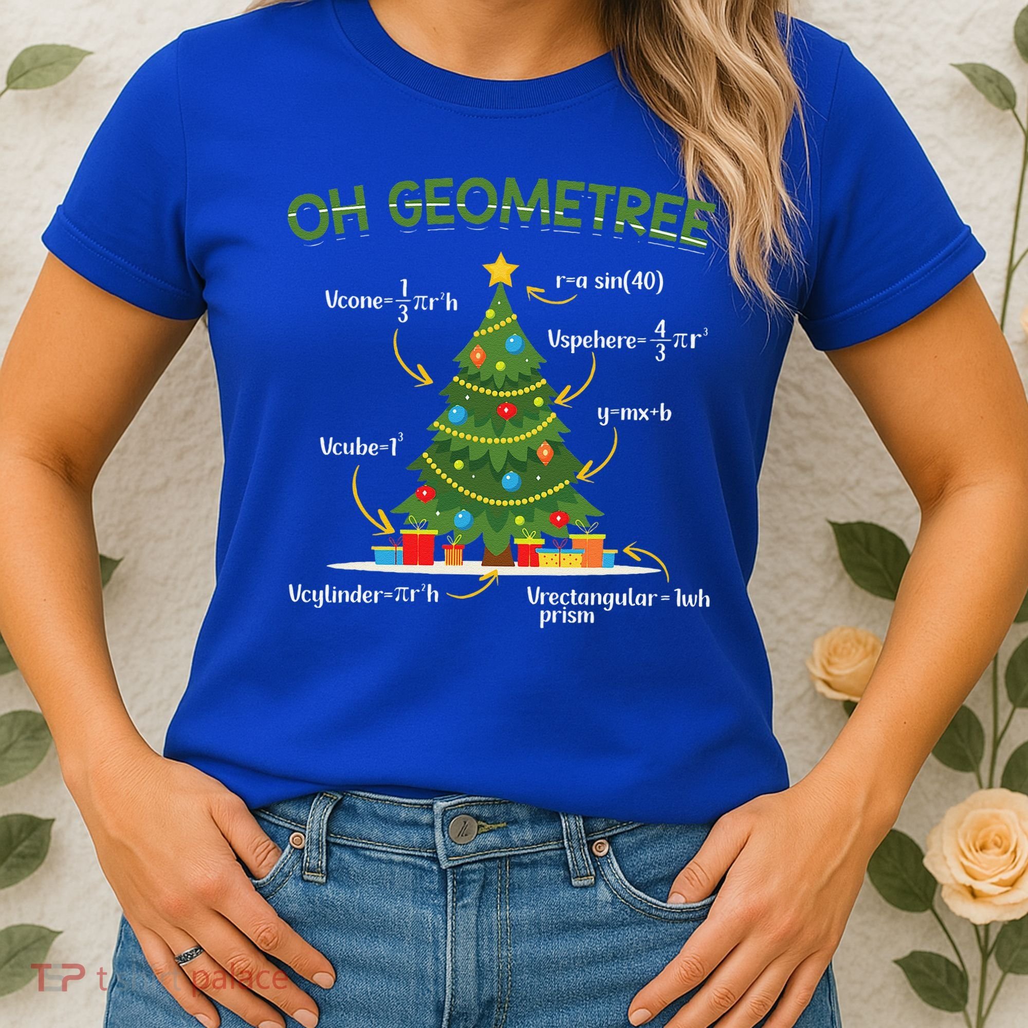 Geometree Christmas Tree Math Lover Mathematician Christmas Women's T-Shirt