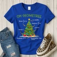 Geometree Christmas Tree Math Lover Mathematician Christmas Women's T-Shirt thumb 3