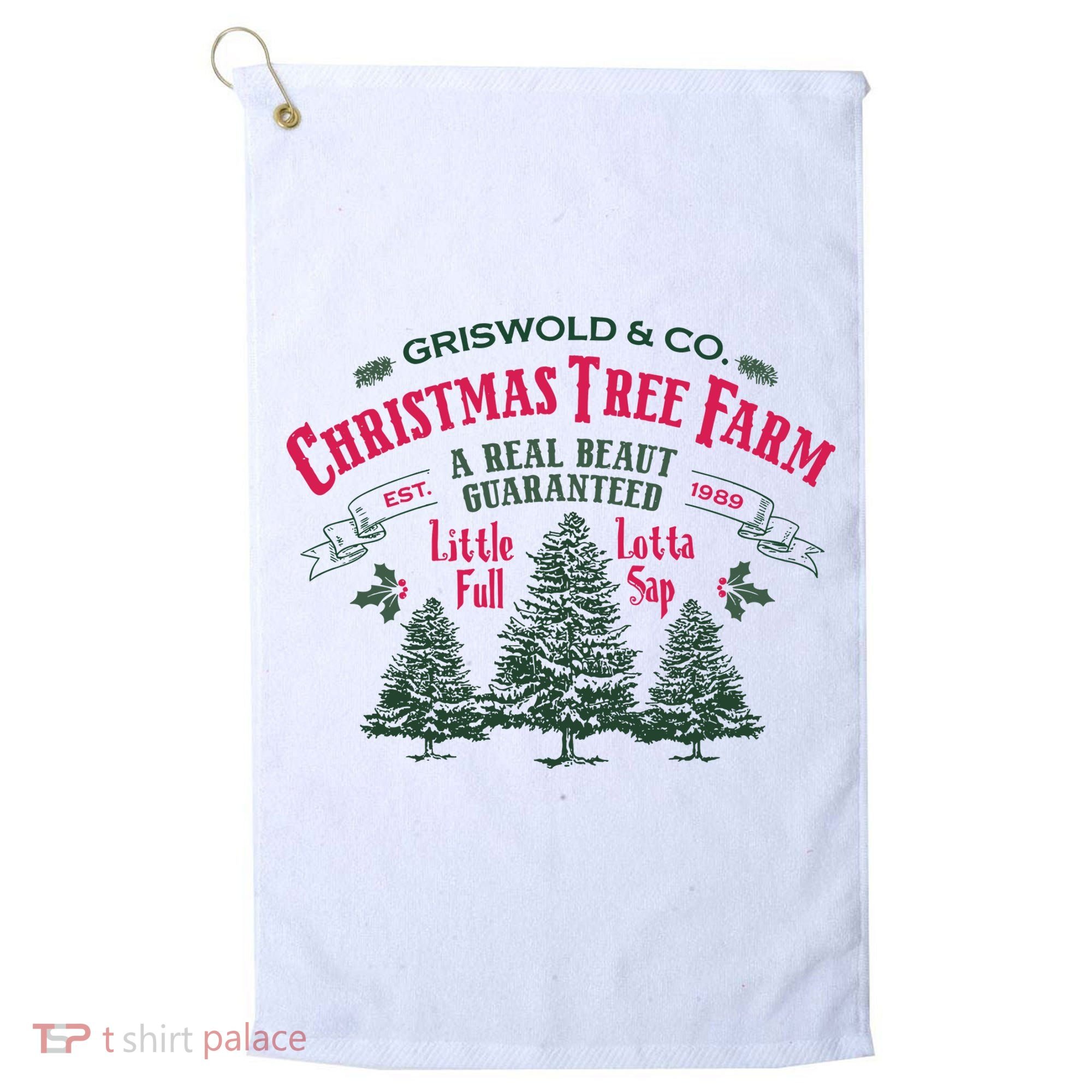 Griswold Christmas Tree Farm Holiday Christmas Party Golf Towel