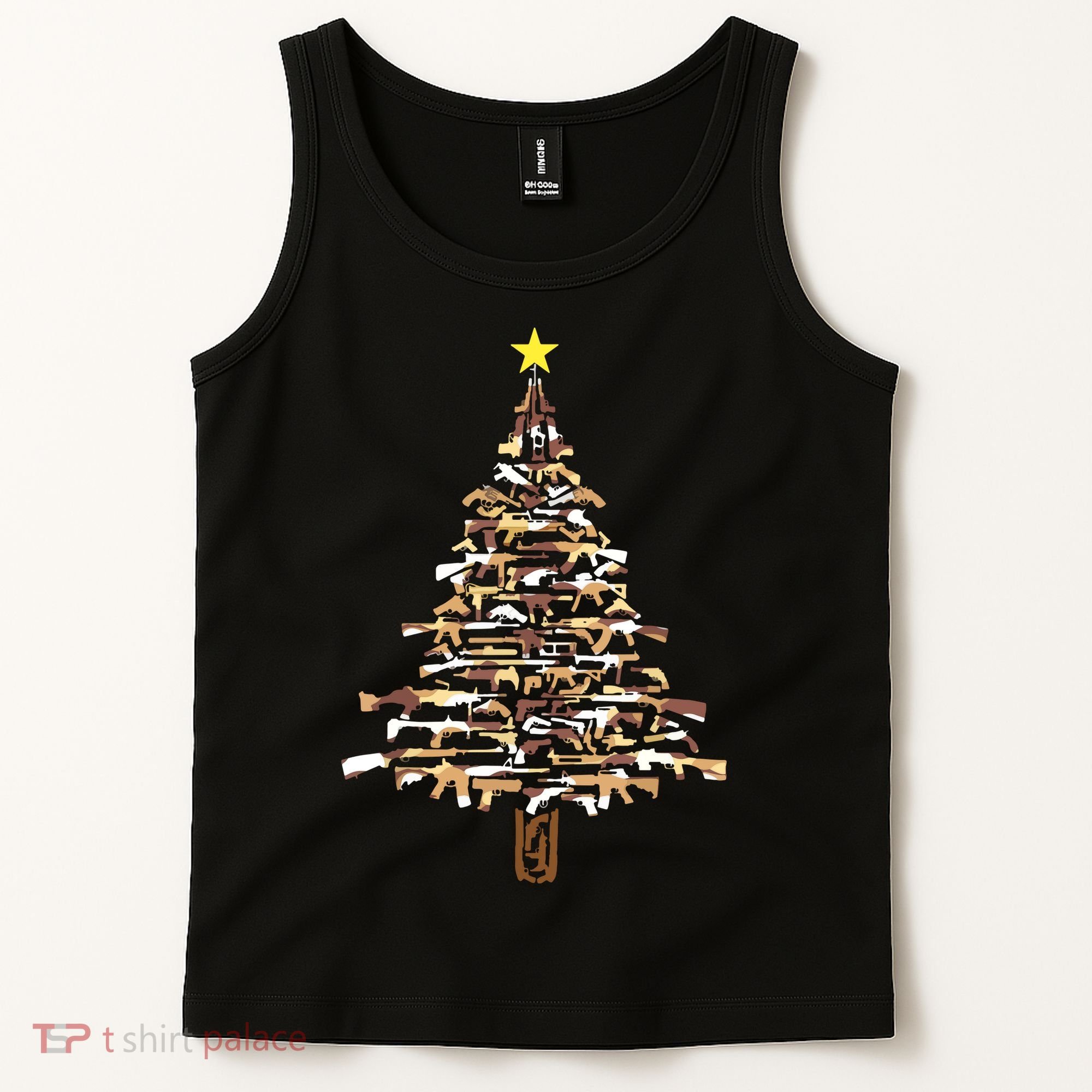 Guns Christmas Tree Camo Print Xmas Gift For Gun Lover Tank Top