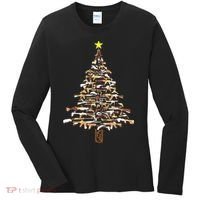 Guns Christmas Tree Camo Print Xmas Gift For Gun Lover Women's Long Sleeve Shirt thumb 0