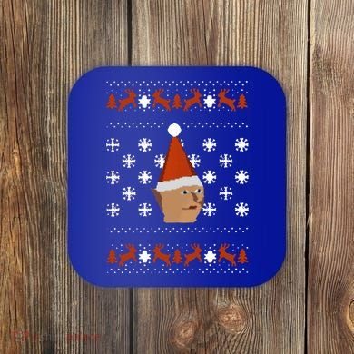 Gnome Child Ugly Christmas Sweater Cool Gift Coaster