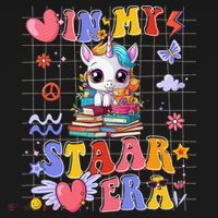 Groovy Cute Unicorn In My Star Era Motivational Test Day Baby Bodysuit thumb 2
