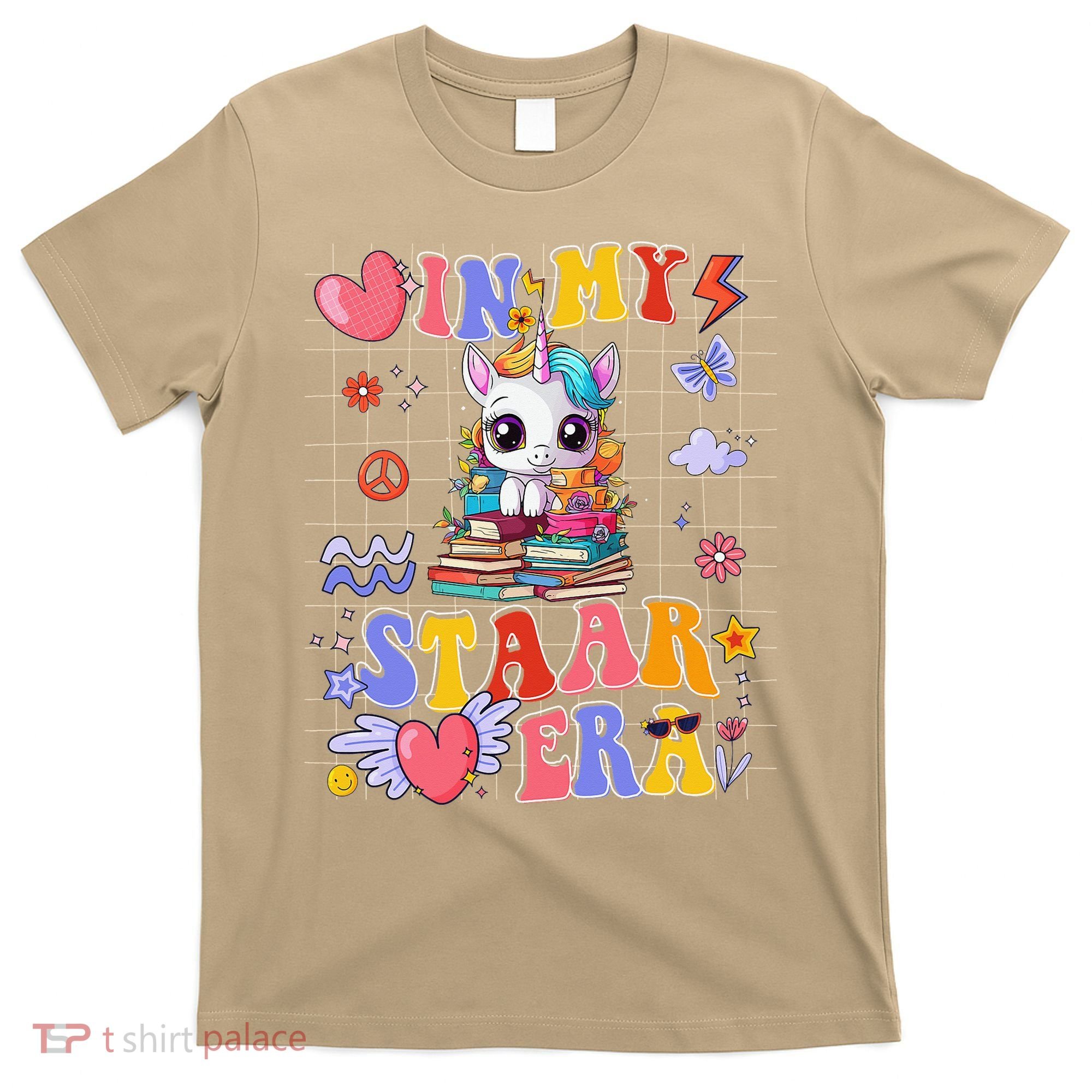 Groovy Cute Unicorn In My Star Era Motivational Test Day T-Shirt