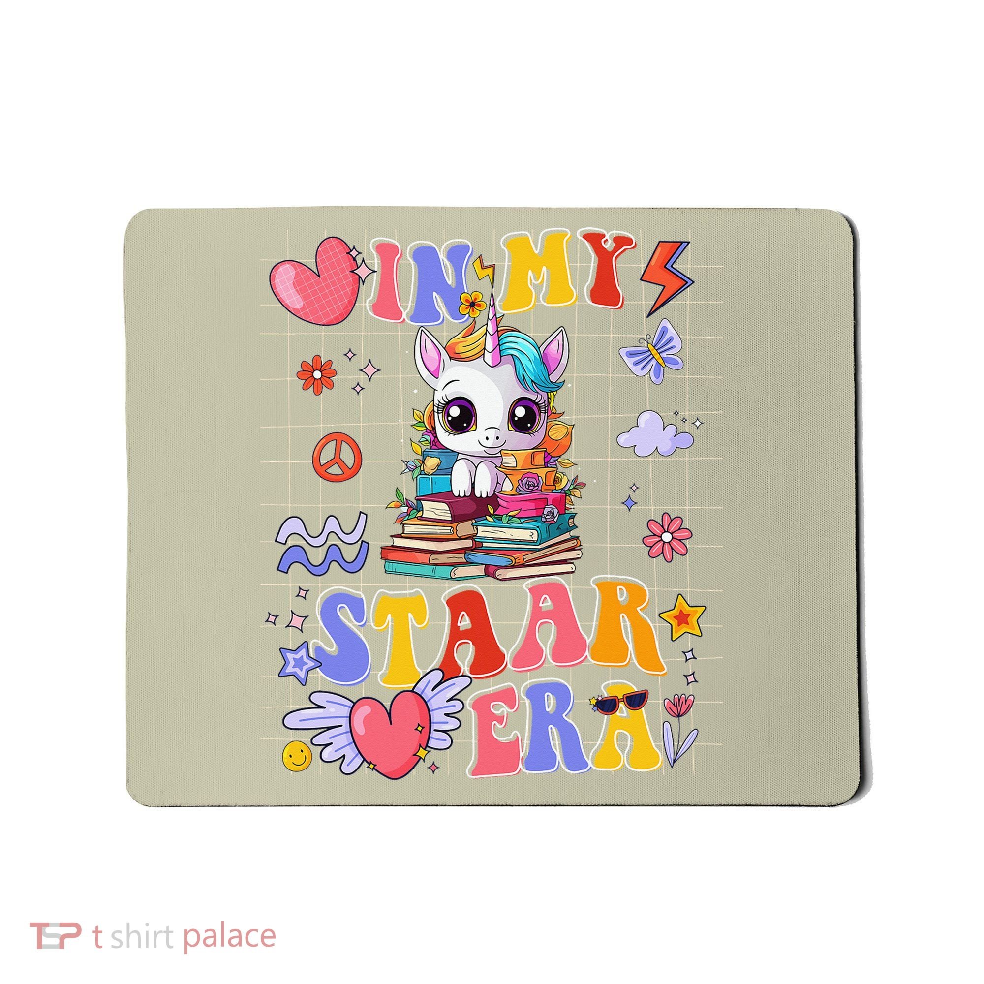 Groovy Cute Unicorn In My Star Era Motivational Test Day Mousepad