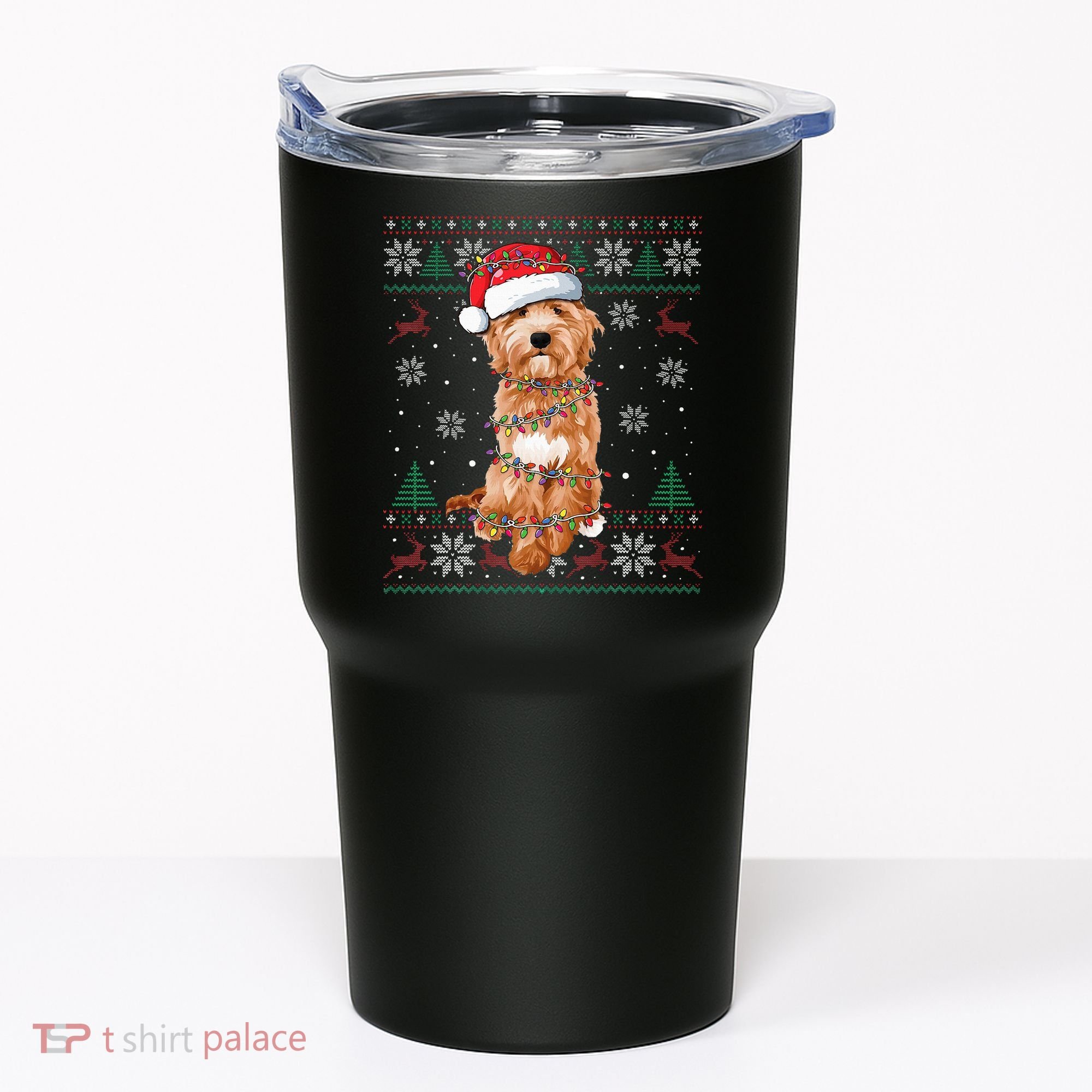 Goldendoodle Christmas Ugly Sweater Funny Dog Lover Xmas Tumbler