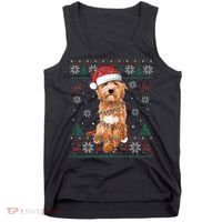 Goldendoodle Christmas Ugly Sweater Funny Dog Lover Xmas Tank Top thumb 0