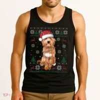 Goldendoodle Christmas Ugly Sweater Funny Dog Lover Xmas Tank Top thumb 3