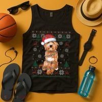 Goldendoodle Christmas Ugly Sweater Funny Dog Lover Xmas Tank Top thumb 4
