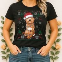 Goldendoodle Christmas Ugly Sweater Funny Dog Lover Xmas Women's T-Shirt thumb 2
