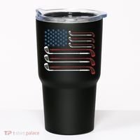 Golf Clubs USA Flag Red White And Blue Tumbler thumb 0