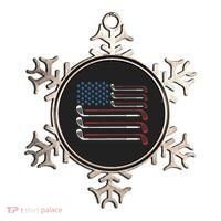 Golf Clubs USA Flag Red White And Blue Ornament thumb 0