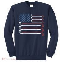 Golf Clubs USA Flag Red White And Blue Sweatshirt thumb 0