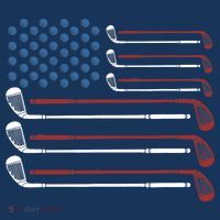 Golf Clubs USA Flag Red White And Blue Women's Hoodie thumb 2