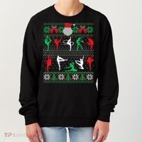 Gymnastics Christmas Ugly Sweater Funny Xmas  Girls Women's Sweatshirt thumb 0