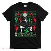 Gymnastics Christmas Ugly Sweater Funny Xmas  Girls T-Shirt thumb 0