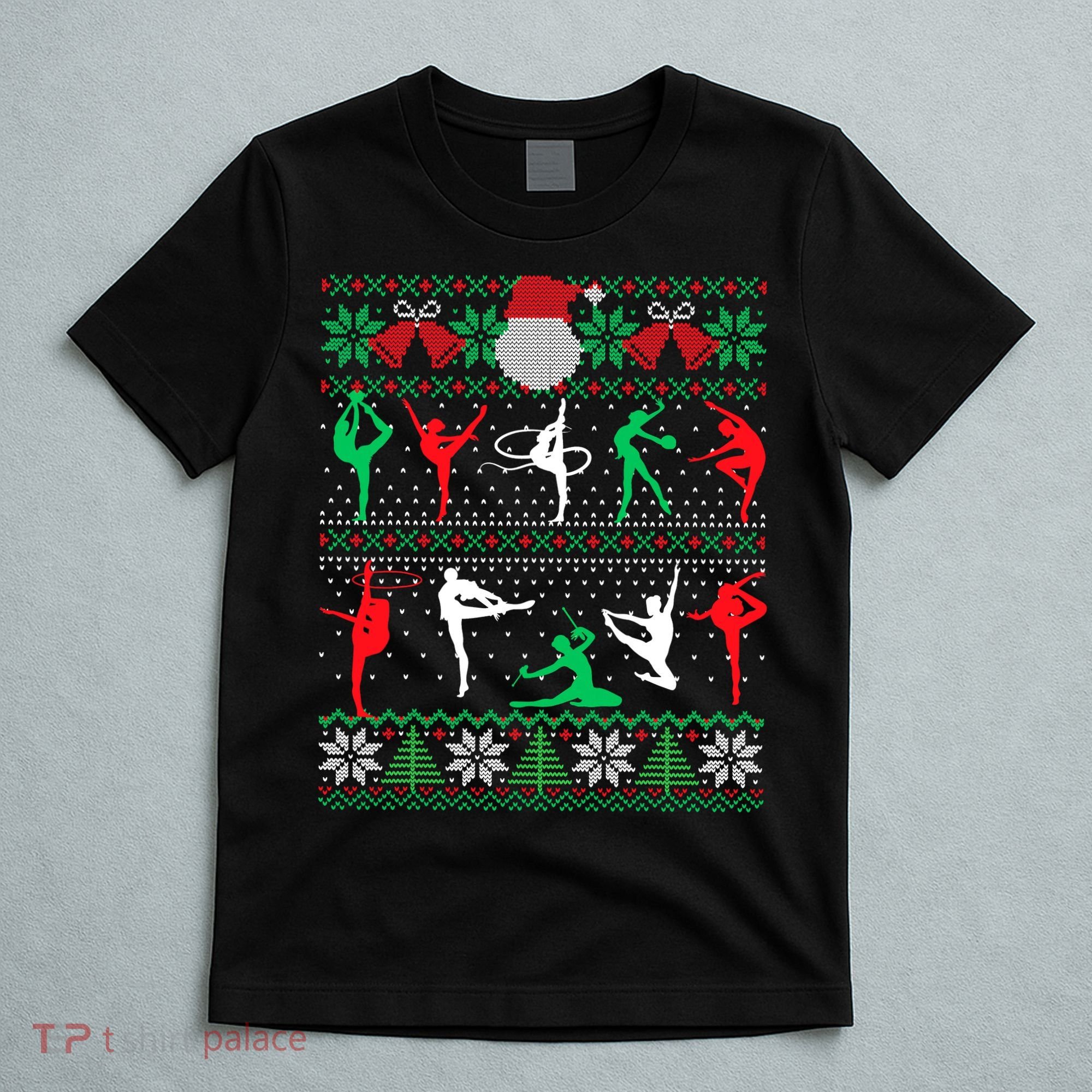 Gymnastics Christmas Ugly Sweater Funny Xmas  Girls T-Shirt