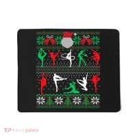 Gymnastics Christmas Ugly Sweater Funny Xmas  Girls Mousepad thumb 0