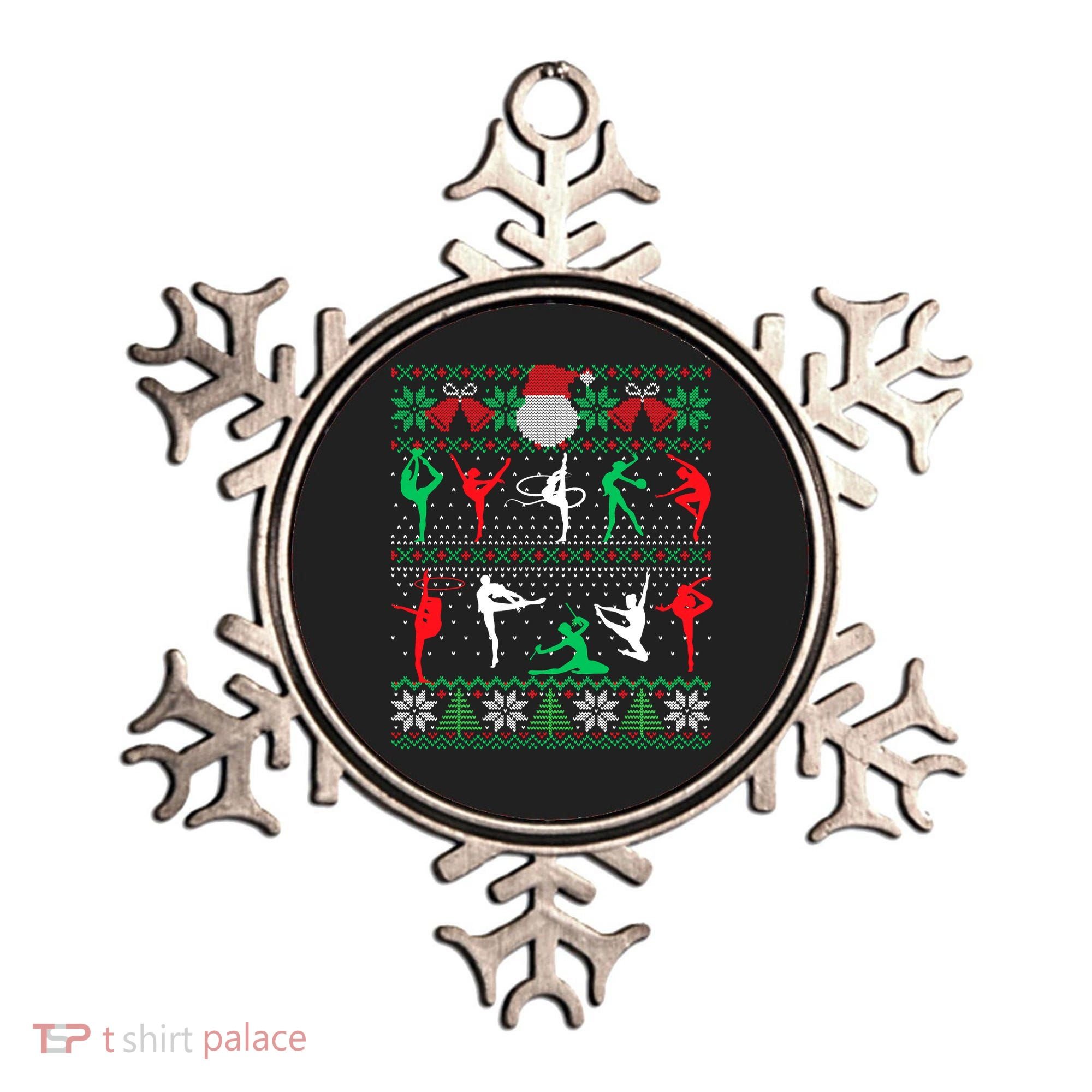 Gymnastics Christmas Ugly Sweater Funny Xmas  Girls Ornament