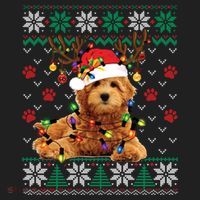 Goldendoodle Christmas Ugly Sweater Funny Dog Lover Xmas Great Gift Hat thumb 2