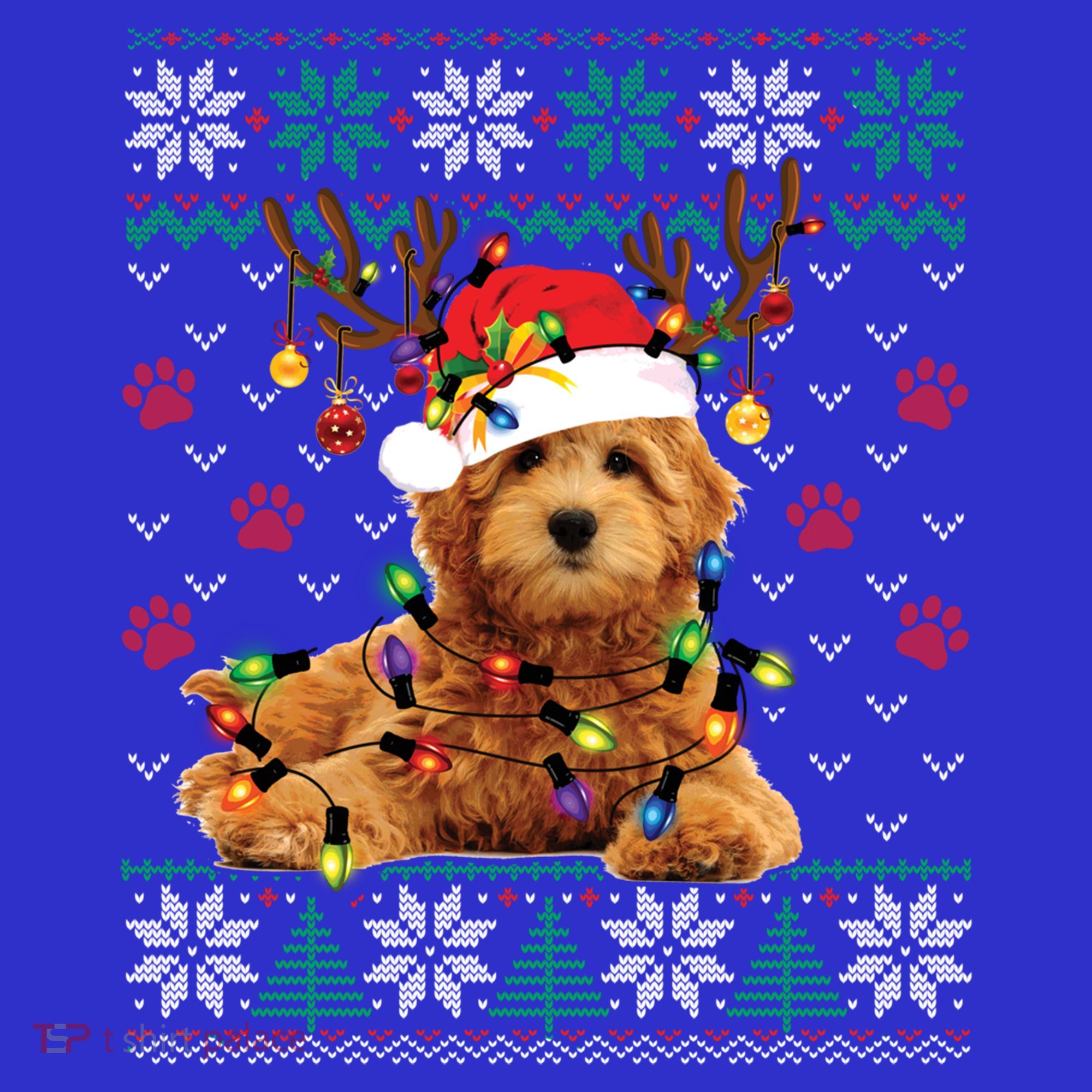 Goldendoodle Christmas Ugly Sweater Funny Dog Lover Xmas Great Gift Baby Bodysuit