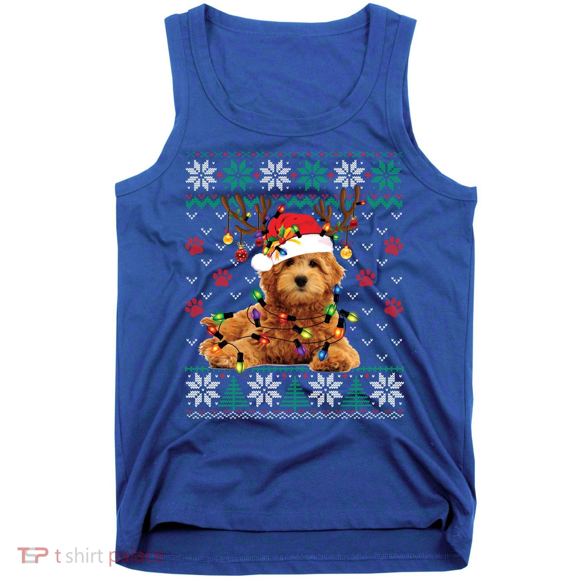 Goldendoodle Christmas Ugly Sweater Funny Dog Lover Xmas Great Gift Tank Top