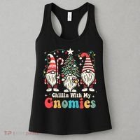 Groovy Chillin With My Gnomies Funny Christmas Family Gnomes Women's Tank Top thumb 3