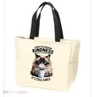 Grumpy Cat With Coffee Funny Meme Quote Tote Bag thumb 3