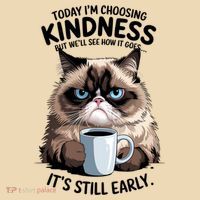 Grumpy Cat With Coffee Funny Meme Quote Tote Bag thumb 4