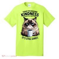 Grumpy Cat With Coffee Funny Meme Quote T-Shirt thumb 0