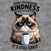 Grumpy Cat With Coffee Funny Meme Quote Toddler Hoodie thumb 2