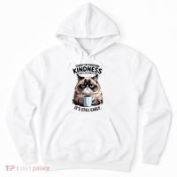 Grumpy Cat With Coffee Funny Meme Quote Hoodie thumb 0