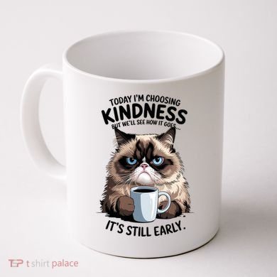 Grumpy Cat With Coffee Funny Meme Quote Coffee Mug