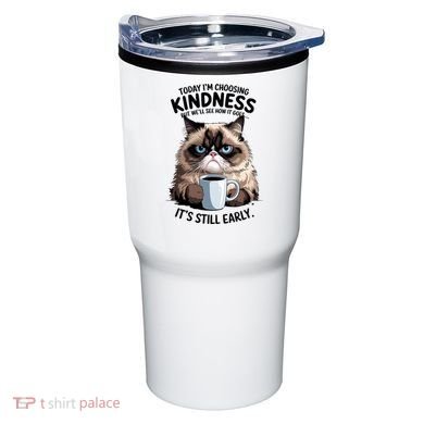 Grumpy Cat With Coffee Funny Meme Quote Tumbler