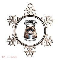 Grumpy Cat With Coffee Funny Meme Quote Ornament thumb 0
