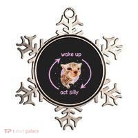 Girl Cats Wake Up Act Silly Cat Meme Certified Freak Ornament thumb 0
