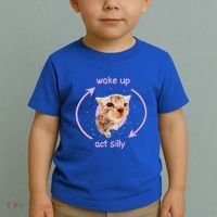 Girl Cats Wake Up Act Silly Cat Meme Certified Freak Toddler T-Shirt thumb 2