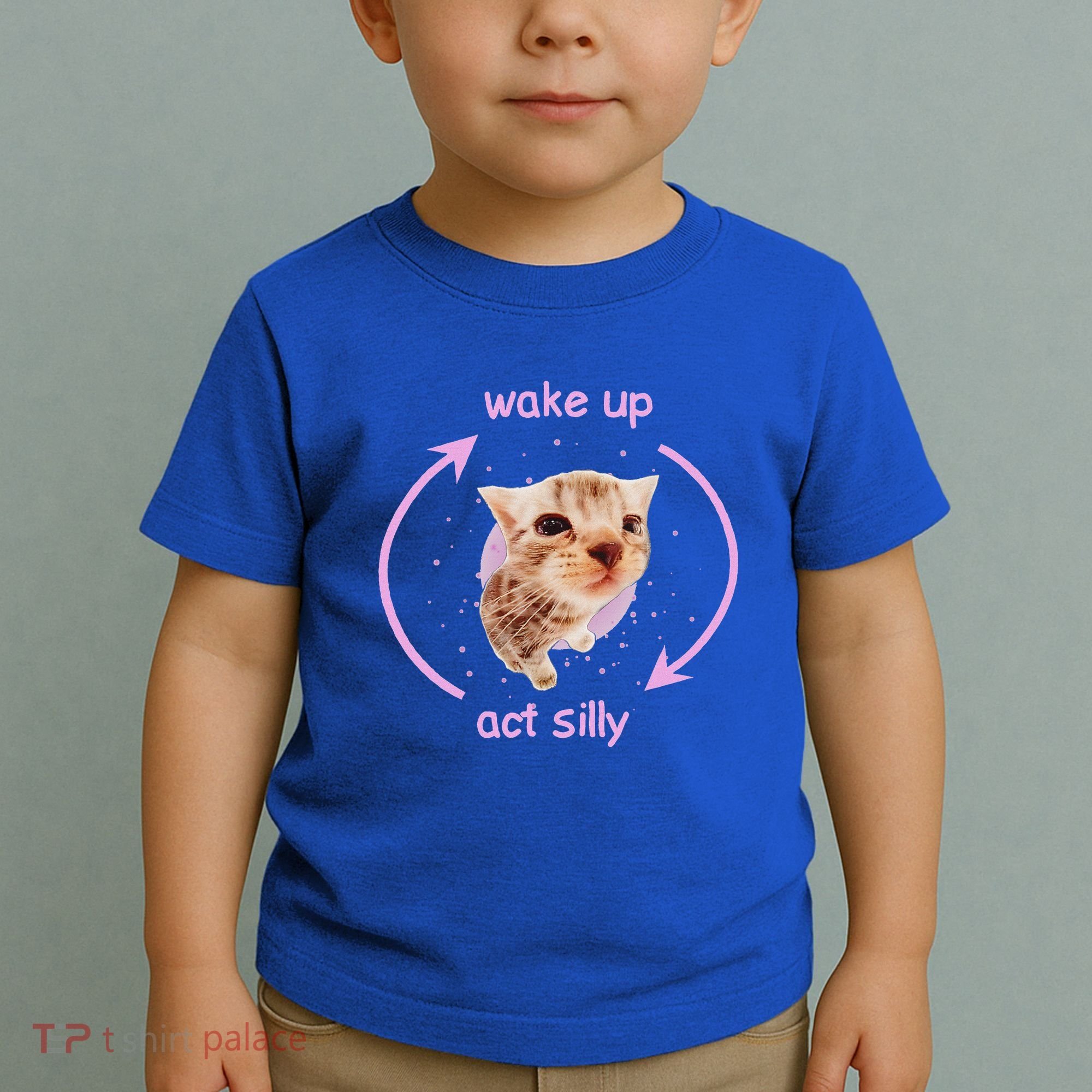 Girl Cats Wake Up Act Silly Cat Meme Certified Freak Toddler T-Shirt