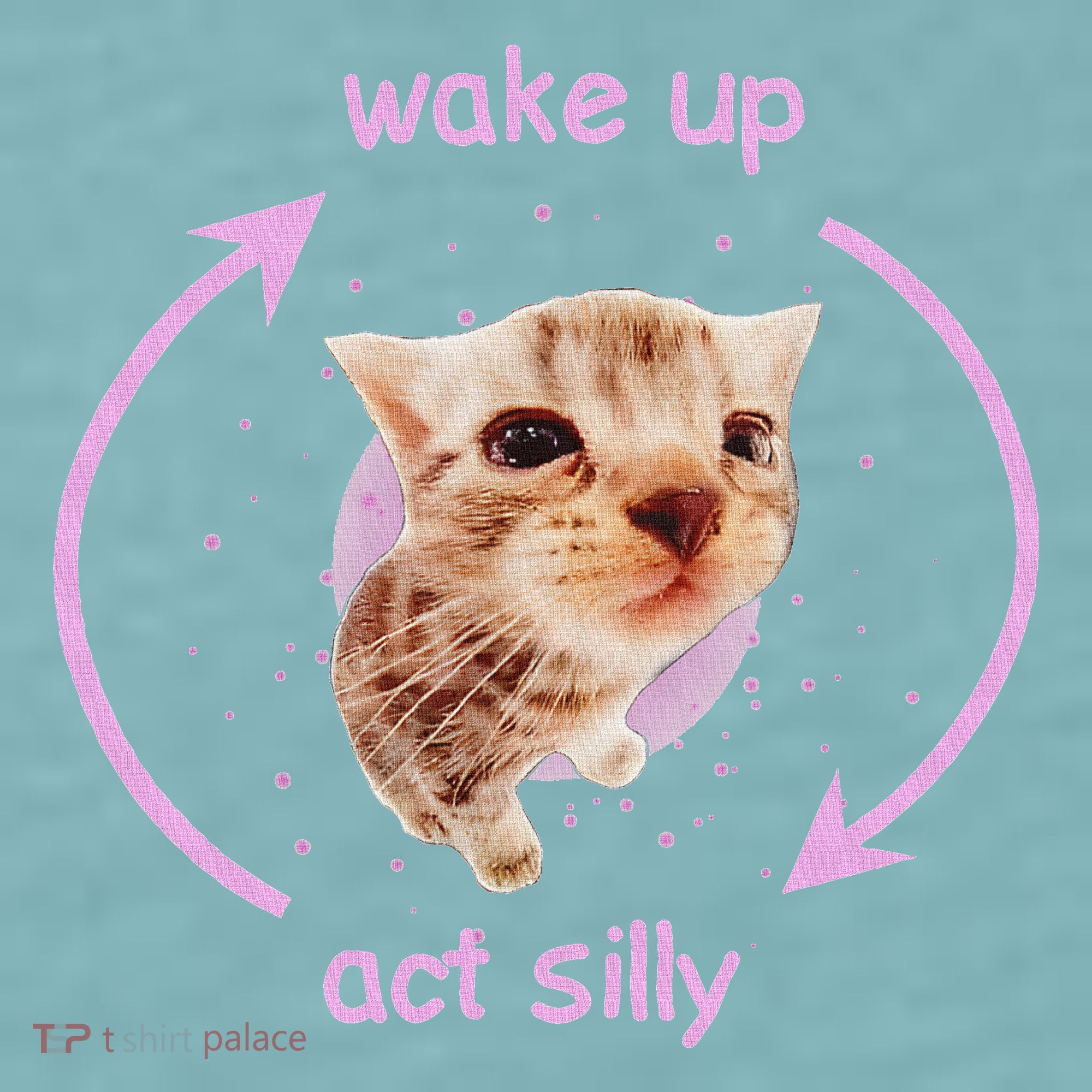 Girl Cats Wake Up Act Silly Cat Meme Certified Freak Sueded Cloud Jersey T-Shirt