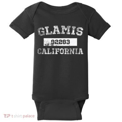 Glamis California Zip Code 92283 Distressed Baby Bodysuit
