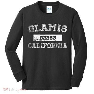 Glamis California Zip Code 92283 Distressed Kids Long Sleeve Shirt