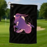 Goat Capricorn Zodiac Golf Towel thumb 1