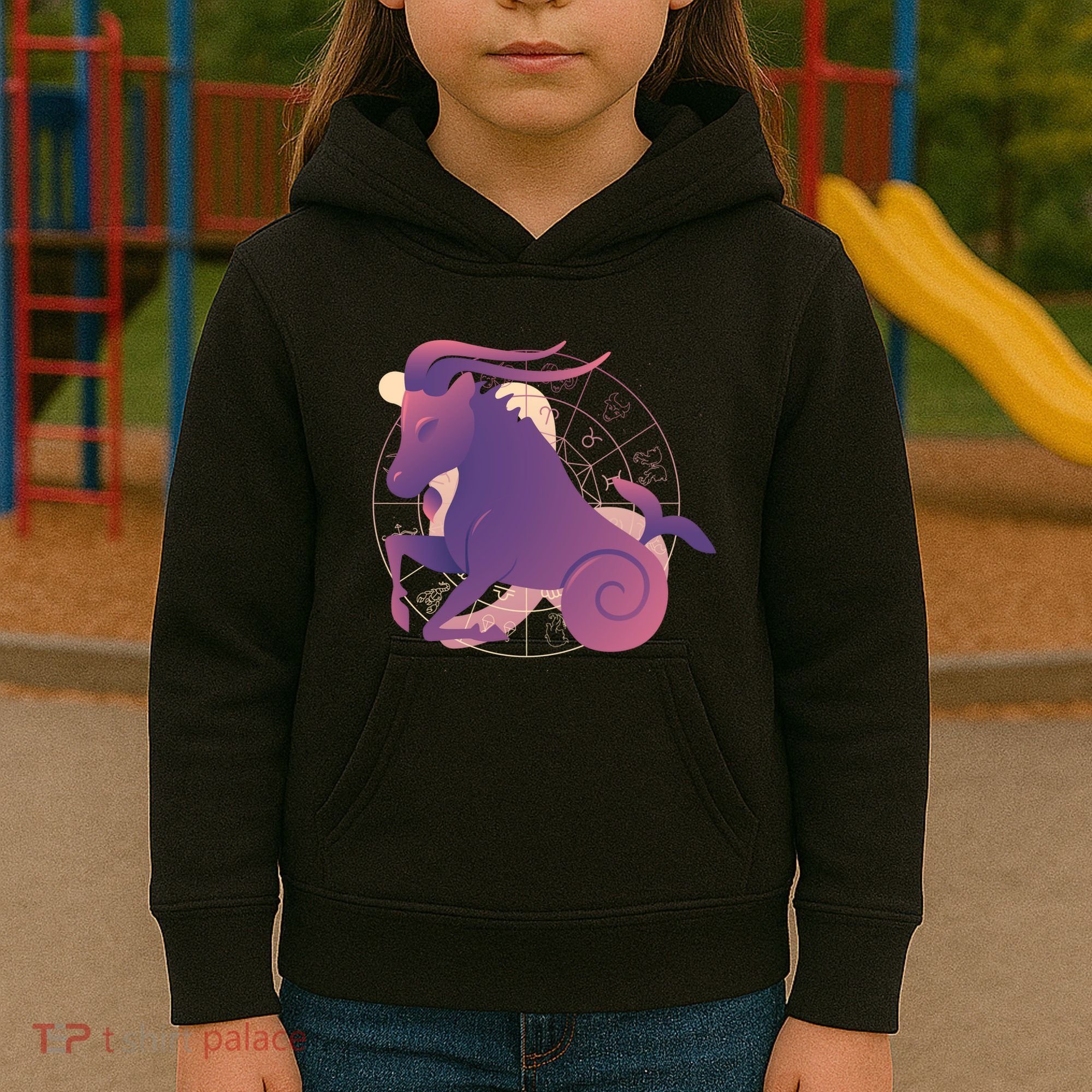 Goat Capricorn Zodiac Kids Hoodie