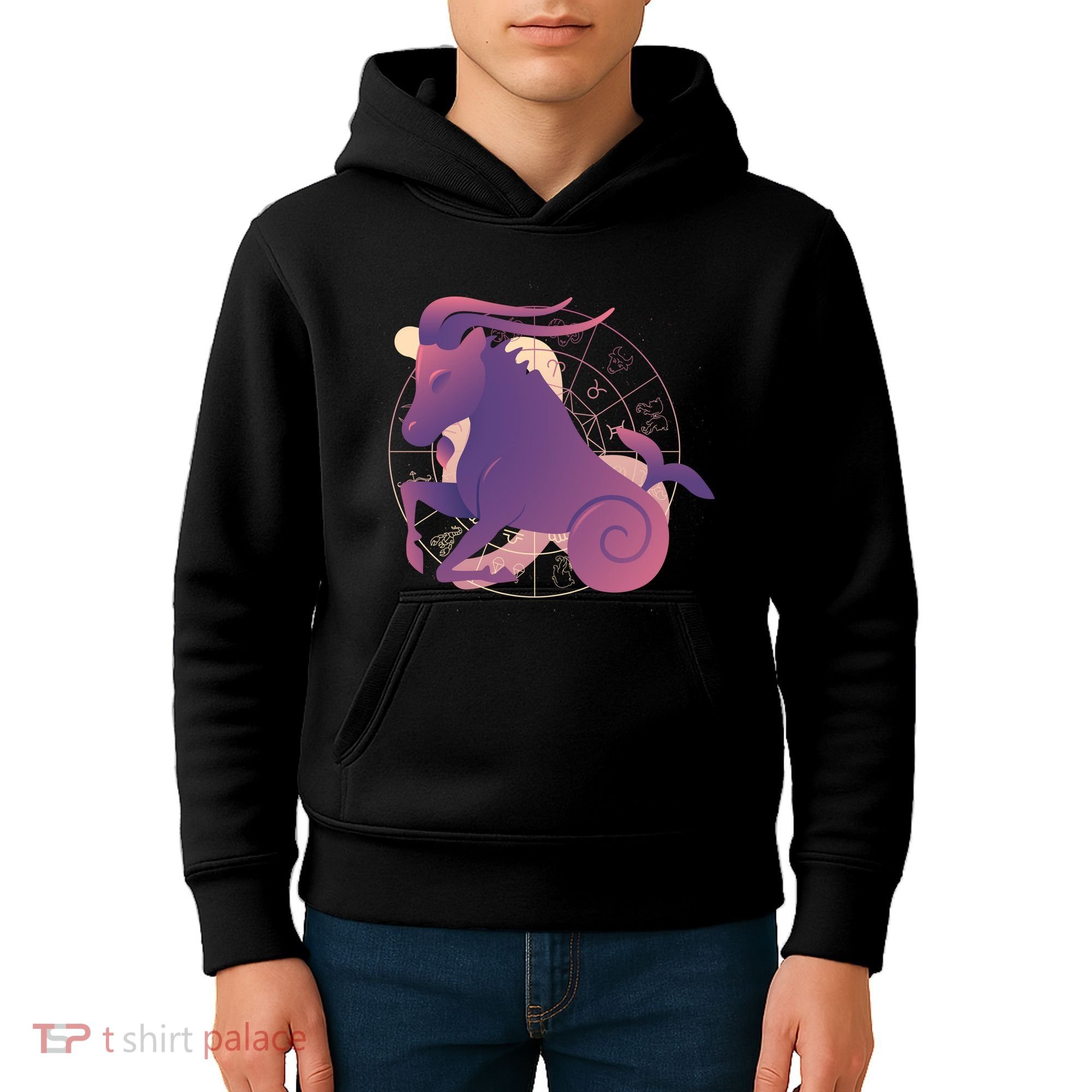 Goat Capricorn Zodiac Kids Hoodie