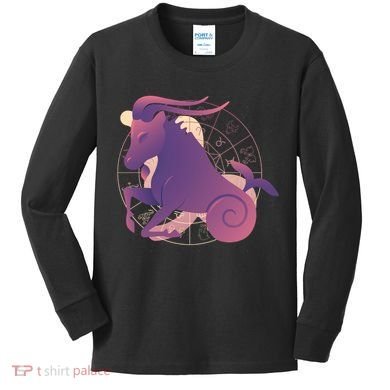 Goat Capricorn Zodiac Kids Long Sleeve Shirt